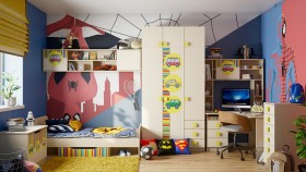 Детская комната Клаксон (Бежевый/корпус Клен) в Туле - tula.katalogmebeli.com | фото