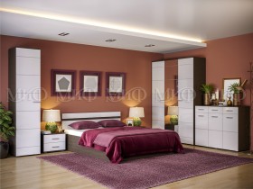 Спальня Нэнси (Венге/Белый глянец) в Туле - tula.katalogmebeli.com | фото