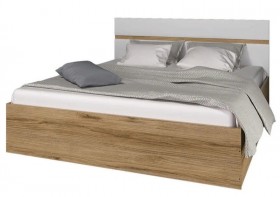 Ким кровать 1,6 (Дуб сонома/белый глянец) в Туле - tula.katalogmebeli.com | фото