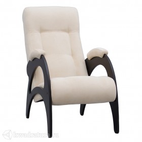 Кресло для отдыха Неаполь Модель 9 без лозы (Венге-эмаль/Ткань Ваниль Verona Vanilla) в Туле - tula.katalogmebeli.com | фото