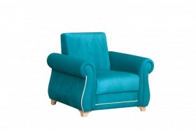 Кресло для отдыха "Порто" (велюр киви бирюза / микровельвет крем) в Туле - tula.katalogmebeli.com | фото 1