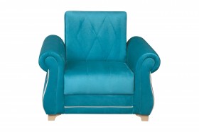 Кресло для отдыха "Порто" (велюр киви бирюза / микровельвет крем) в Туле - tula.katalogmebeli.com | фото 3