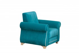 Кресло для отдыха "Порто" (велюр киви бирюза / микровельвет крем) в Туле - tula.katalogmebeli.com | фото 7