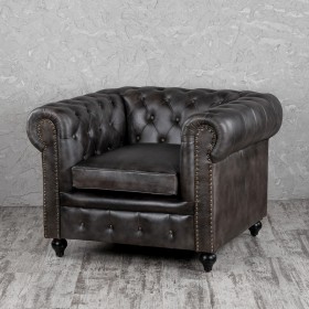 Кресло кожаное Лофт Честер (акация) в Туле - tula.katalogmebeli.com | фото