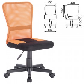 Кресло компактное BRABIX Smart MG-313 (черный, оранжевый) в Туле - tula.katalogmebeli.com | фото 1