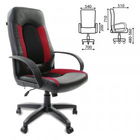 Кресло офисное BRABIX Strike EX-525 (черно-красный) в Туле - tula.katalogmebeli.com | фото