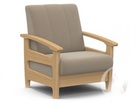 Кресло для отдыха Омега (бук лак/CATANIA LATTE) в Туле - tula.katalogmebeli.com | фото 1