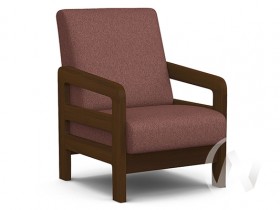 Кресло отдыха Вега-34 (орех лак/UNO BERRY) в Туле - tula.katalogmebeli.com | фото 1