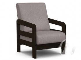 Кресло отдыха Вега-34 (венге лак/UNO ROSY-GREY) в Туле - tula.katalogmebeli.com | фото 1
