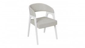 Кресло «Техас 1» (Белый матовый/Шенилл Estetica Moonstone №221) в Туле - tula.katalogmebeli.com | фото