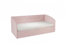 Кровать 0.9 Альба Софа (Нежно-розовый велюр) в Туле - tula.katalogmebeli.com | фото