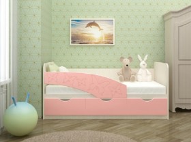 Кровать Бабочки 1,6м (Розовый металлик) в Туле - tula.katalogmebeli.com | фото 1