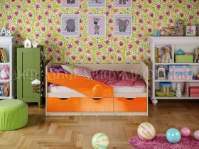 Кровать Бабочки 1,8м (Оранжевый металлик) в Туле - tula.katalogmebeli.com | фото
