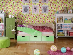 Кровать Бабочки 2,0м (Салатовый металлик) в Туле - tula.katalogmebeli.com | фото