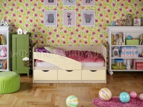 Кровать Бабочки 2,0м (Ваниль матовый) в Туле - tula.katalogmebeli.com | фото 1