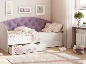 Кровать детская Эльза Белый/Фиолетовый в Туле - tula.katalogmebeli.com | фото