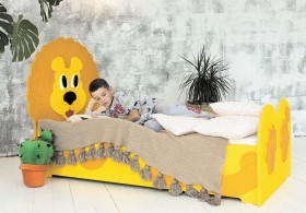 Кровать детская Лева 1.6 Желтый/Оранжевый в Туле - tula.katalogmebeli.com | фото