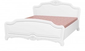 Кровать двойная 1600х2000 (комплект) Лотос (Белый/Белый Глянец) в Туле - tula.katalogmebeli.com | фото