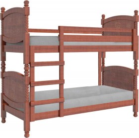 Кровать двухъярусная Валерия из массива сосны 800*1890 Орех в Туле - tula.katalogmebeli.com | фото