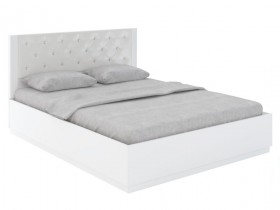 Кровать с ПМ М25 Спальня Тиффани (белый текстурный) в Туле - tula.katalogmebeli.com | фото