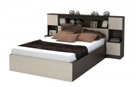 Кровать с прикроватным блоком КР 552 Спальня Basya (венге/белфорт) в Туле - tula.katalogmebeli.com | фото