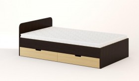 Кровать с ящиками 1200 (Венге/Беленый дуб) в Туле - tula.katalogmebeli.com | фото