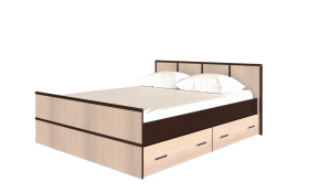 Кровать Сакура с настилом и ящиками 1,4 (Венге/Лоредо) в Туле - tula.katalogmebeli.com | фото