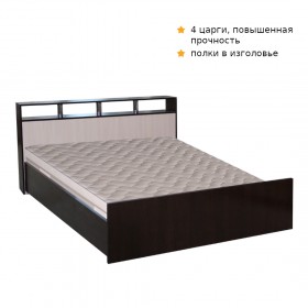 Кровать ТРОЯ 1800 Венге-Дуб бел. в Туле - tula.katalogmebeli.com | фото