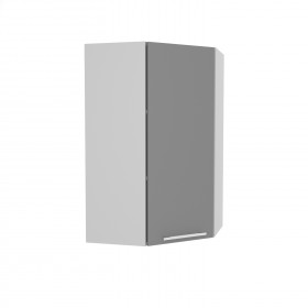 Квадро ВПУ 550 шкаф верхний угловой высокий (Черника/корпус Серый) в Туле - tula.katalogmebeli.com | фото