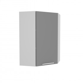 Квадро ВПУ 600 шкаф верхний угловой высокий (Черника/корпус Серый) в Туле - tula.katalogmebeli.com | фото