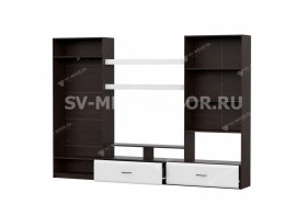 Мебель для гостиной МГС 7 Исполнение 1 Дуб Венге/Белый глянец в Туле - tula.katalogmebeli.com | фото