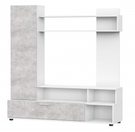 Мебель для гостиной "МГС 9" Белый / Цемент светлый в Туле - tula.katalogmebeli.com | фото 1