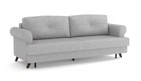 Оливер / диван - кровать 3-х местн. (еврокнижка) (велюр велутто серебряный 52 в Туле - tula.katalogmebeli.com | фото