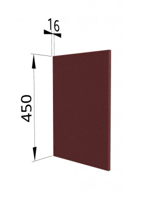 Панель торцевая (для шкафа горизонтального высокого) ВПГ Квадро (Красная кожа) в Туле - tula.katalogmebeli.com | фото
