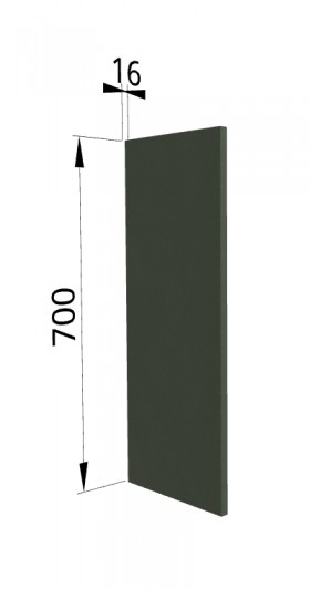 Панель торцевая П Квадро (для шкафа верхнего) Оливково-зеленый в Туле - tula.katalogmebeli.com | фото