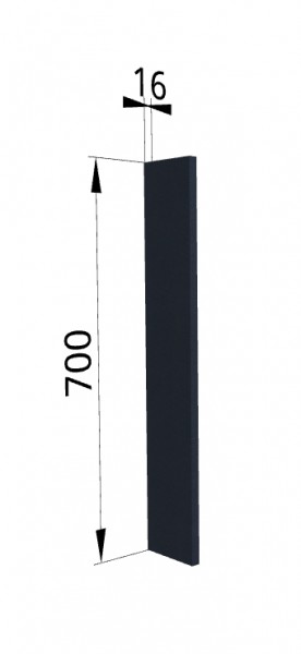 Панель торцевая ПТ 400 Квадро (для шкафа торцевого верхнего) Черника в Туле - tula.katalogmebeli.com | фото