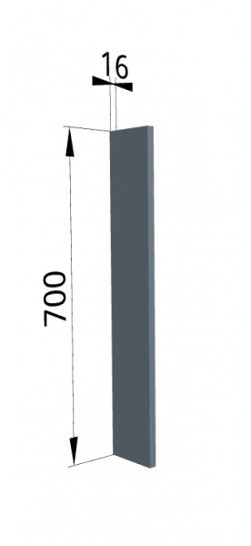 Панель торцевая ПТ 400 Квадро (для шкафа торцевого верхнего) Лунный свет в Туле - tula.katalogmebeli.com | фото