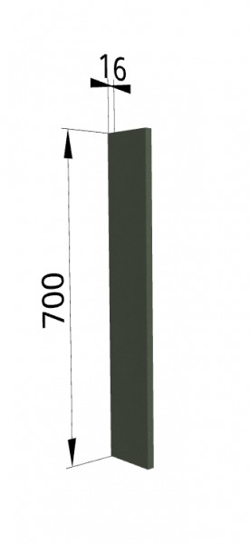Панель торцевая ПТ 400 Квадро (для шкафа торцевого верхнего) Оливково-зеленый в Туле - tula.katalogmebeli.com | фото