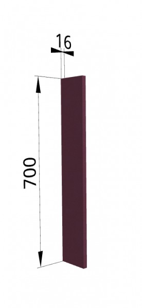 Панель торцевая ПТ 400 Квадро (для шкафа торцевого верхнего) Виноград в Туле - tula.katalogmebeli.com | фото