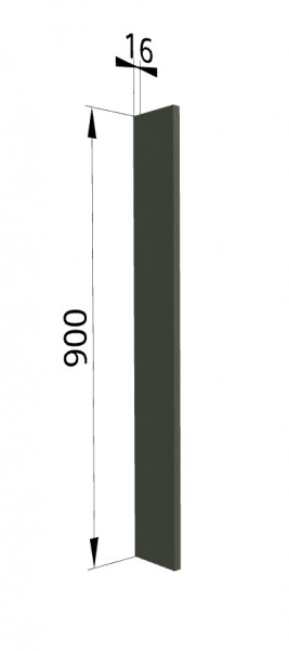 Панель торцевая ВПТ 400 Квадро (для шкафа торцевого верхнего) Оливково-зеленый в Туле - tula.katalogmebeli.com | фото