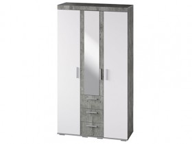 Шкаф 3-х створчатый ШК-30 МС Инстайл (бетон/белый) в Туле - tula.katalogmebeli.com | фото