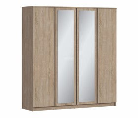 Веста СБ-3082 Шкаф 4х дверный с зеркалами Дуб Сонома в Туле - tula.katalogmebeli.com | фото