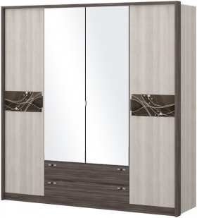 Шкаф четырехстворчатый с зеркалом Шк69.1 Николь в Туле - tula.katalogmebeli.com | фото
