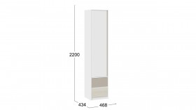Шкаф для белья комбинированный «Сканди» Дуб Гарден/Белый/Глиняный серый в Туле - tula.katalogmebeli.com | фото 3