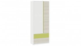 Шкаф для одежды комбинированный «Сканди» Дуб Гарден/Белый/Зеленый в Туле - tula.katalogmebeli.com | фото