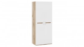 Шкаф для одежды с 2-мя дверями «Фьюжн» Дуб Делано/Белый глянец в Туле - tula.katalogmebeli.com | фото