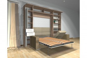 Шкаф-кровать с диваном Каролина в Туле - tula.katalogmebeli.com | фото 3