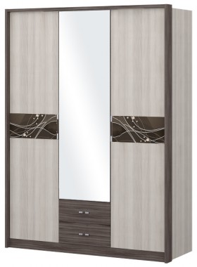 Шкаф трехстворчаты с зеркалом Шк68.1 Николь в Туле - tula.katalogmebeli.com | фото