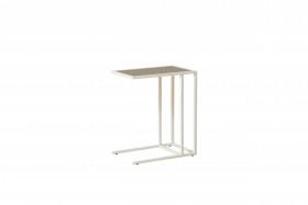 Стол приставной Скандик 42.24 (со стеклом) (металл: белый) в Туле - tula.katalogmebeli.com | фото