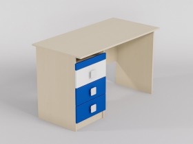 Стол (прямая столешница) Скай (Синий/Белый/корпус Клен) в Туле - tula.katalogmebeli.com | фото
